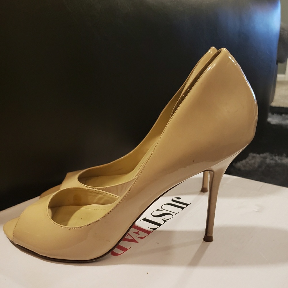 Aldo Nude Open Toe Pumps